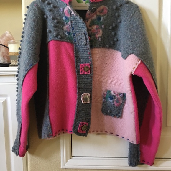 Picasso felted wool sweater size medium - Picture 2 of 7